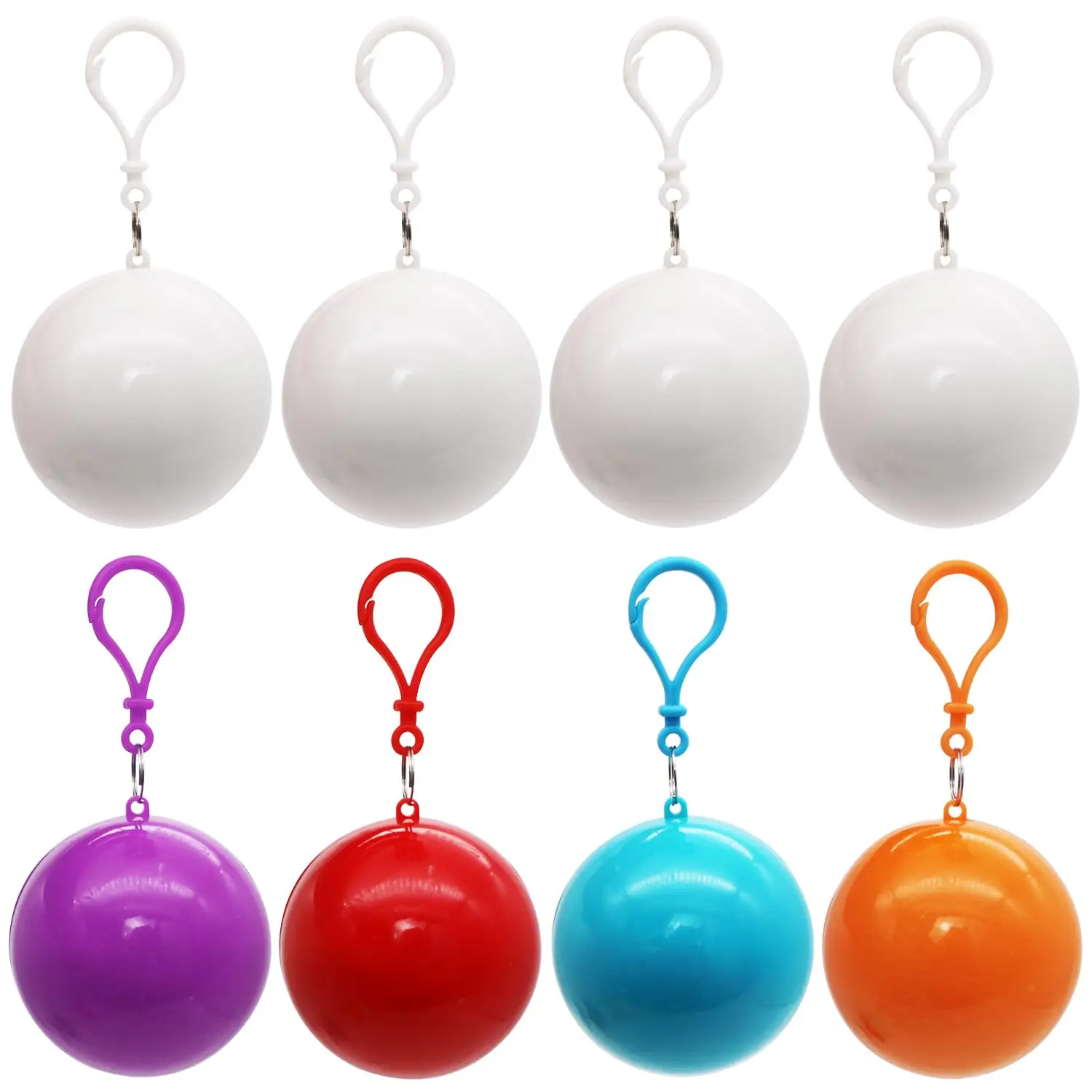 1/5pcs Portable Disposable Ball Raincoat Emergency Plastic Raincoat Waterproof Rainwear Rain Ponchos with Hood for Traveling