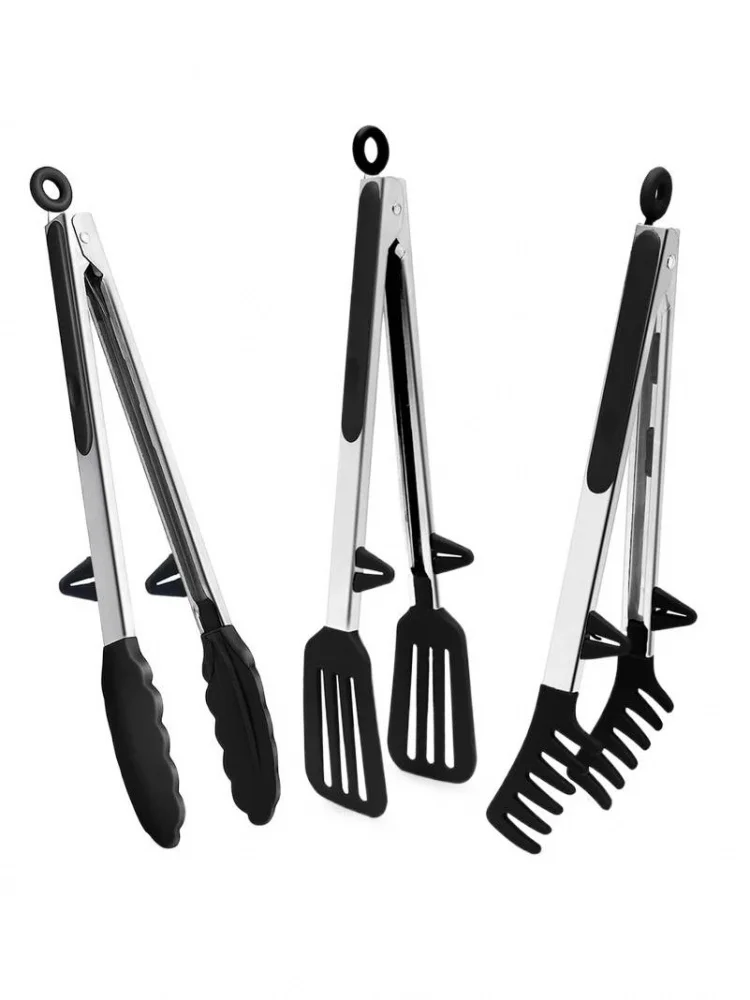Pinces de cuisine en Silicone, pinces alimentaires antiadhésives, pinces de service pour barbecue, salade, Steak, pâtes, Spaghetti, nouilles