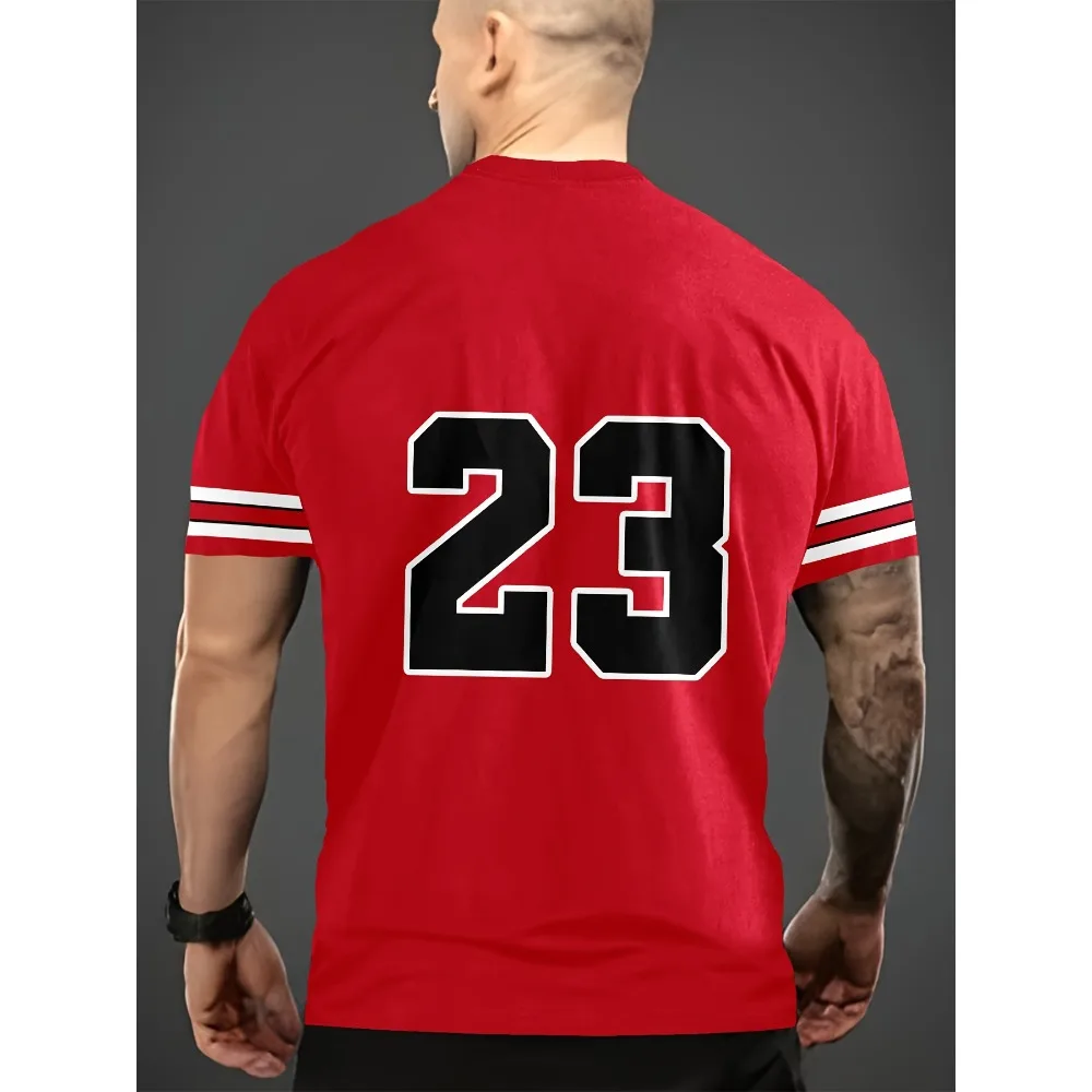 2425 Hot Sale Men\'s The 23rd Faith 3d Printed T-shirt Casual Short-sleeved Crewneck T-shirt Men\'s Outdoor Soft Comfortable