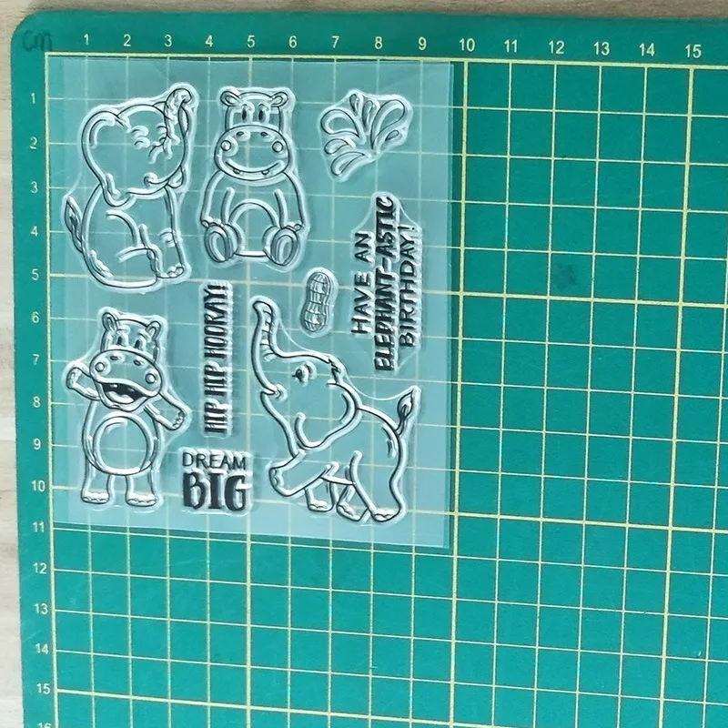 Elefante compleanno nuovo arrivo 2022 fustelle e timbri in metallo fai da te scrapbook creazione di carte timbri Set stencil per la decorazione