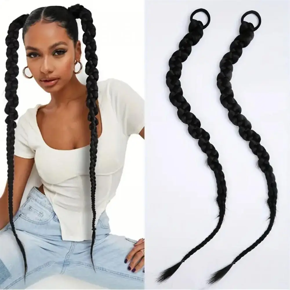 85cm Women's Imitation Fried Twists Braid Chemical Fiber Ponytail Boxing Braid Girl Y2K Style Cosplay Accessories Daily Headwear
