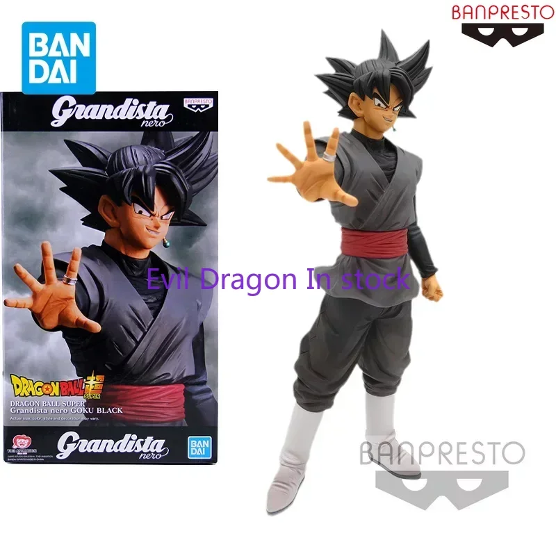 Bandai BANPRESTO Original DRAGON BALL SUPER Anime Figure Grandista Nero GOKU BLACK Action Figure Toy Gift Collectible Model