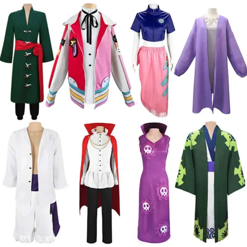 Anime Roronoa Zoro Cosplay Costumes Wano Country Nico Robin Sanji Full Set Nika Luffy Role Play Suit Halloween Carnival Party