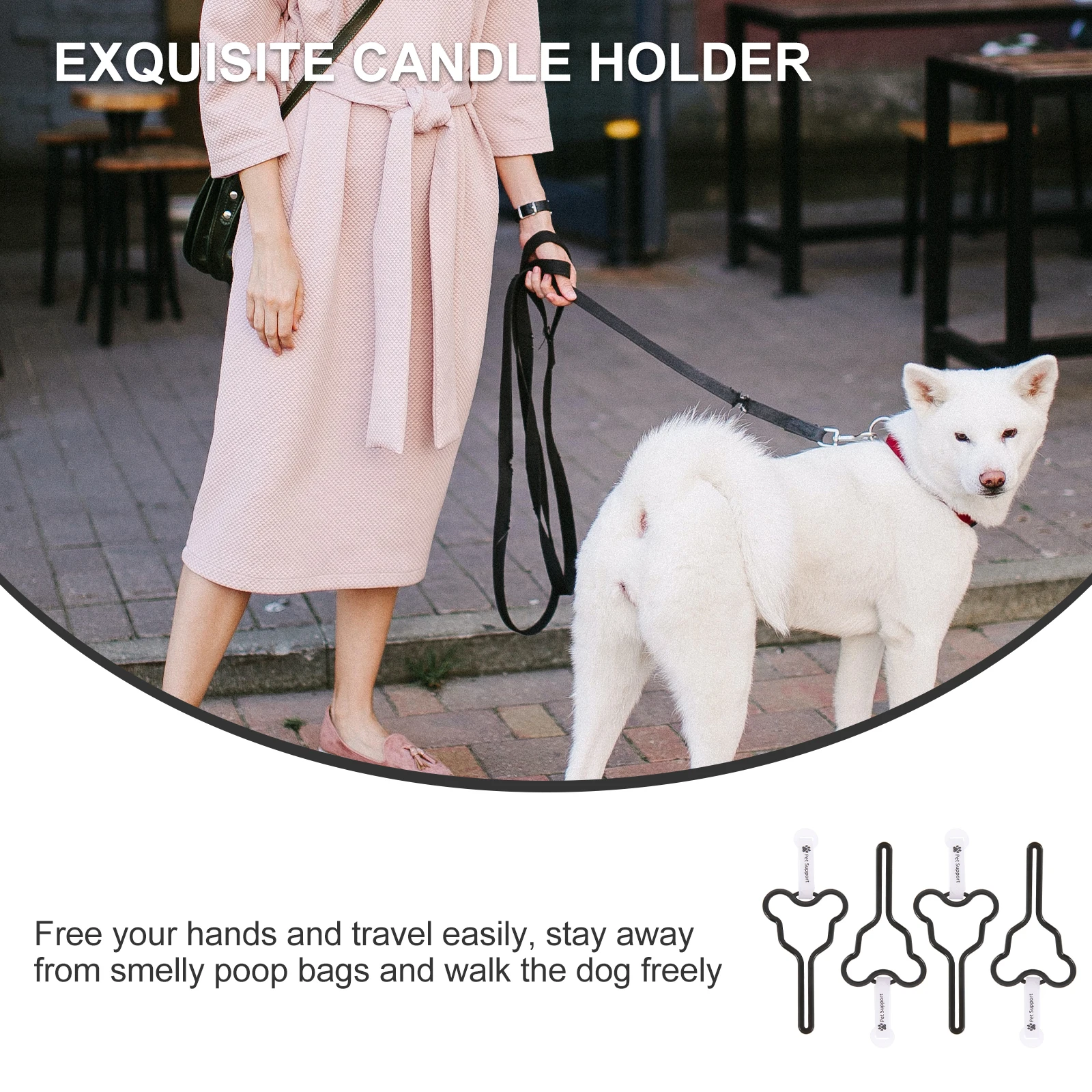 

4Pcs Dog Poop Bag Holder Clip Portable Pet Trash Bag Fixing Tool for Leash Dog Walking Accessories Heavy Duty Sturdy