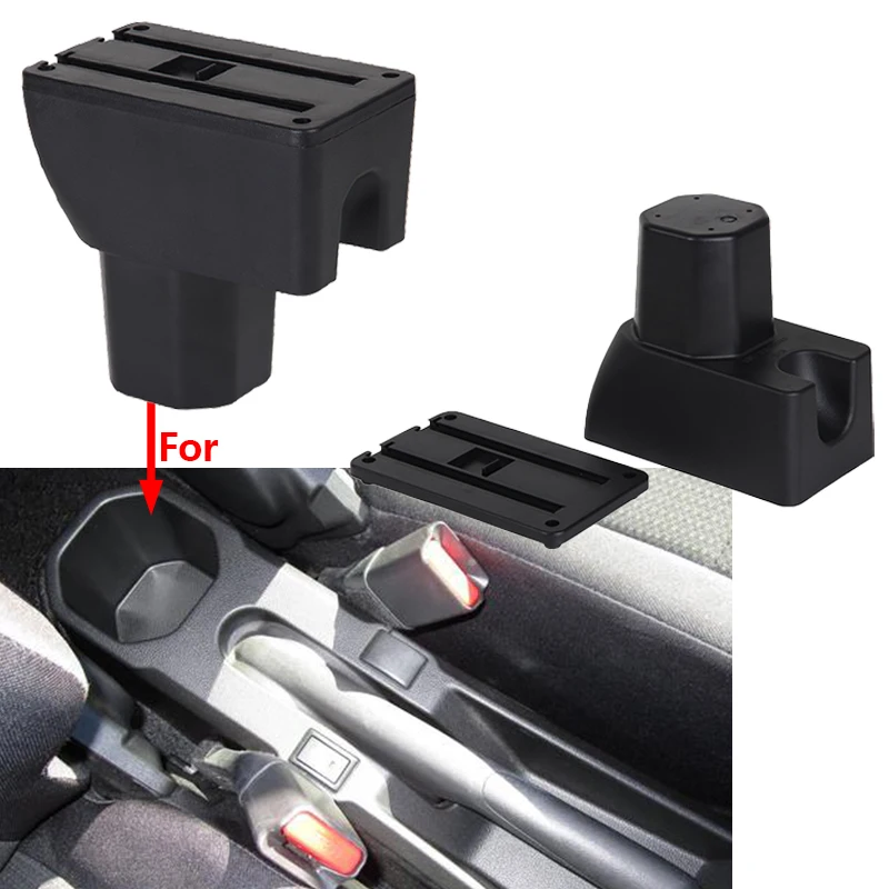 For Suzuki Ignis 2016-2025 Car Armrest Box Center Console Storage with Cup Holder PU Leather No Drilling Easy Install Adjustable