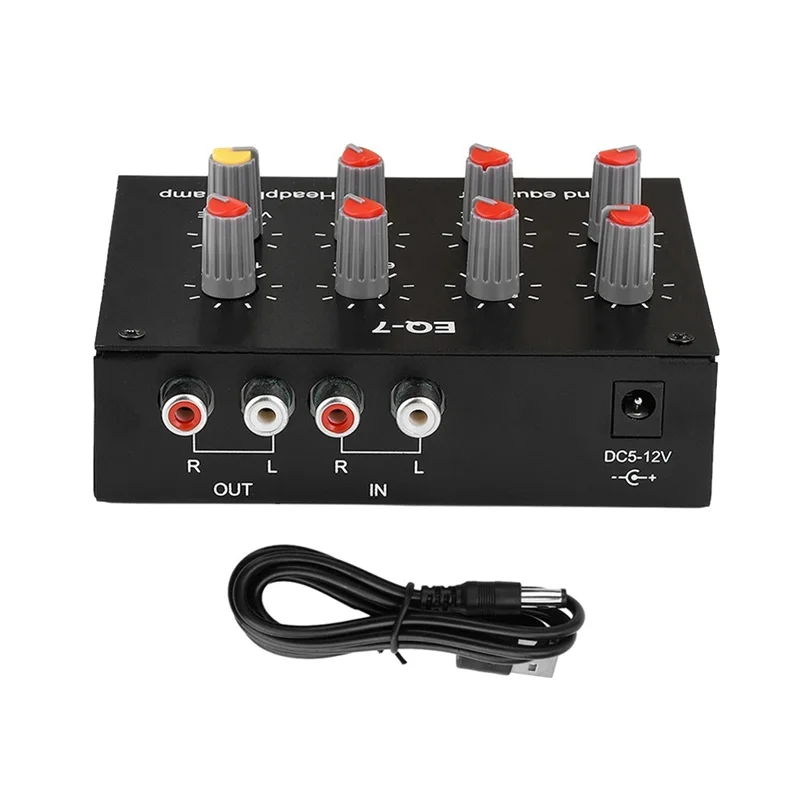 

DC5-12V 7 Band Sound Equalizer High Medium Bass Adjustment Digital Equalizer Audio Adjustable Preamplifier For Earbuds-POS