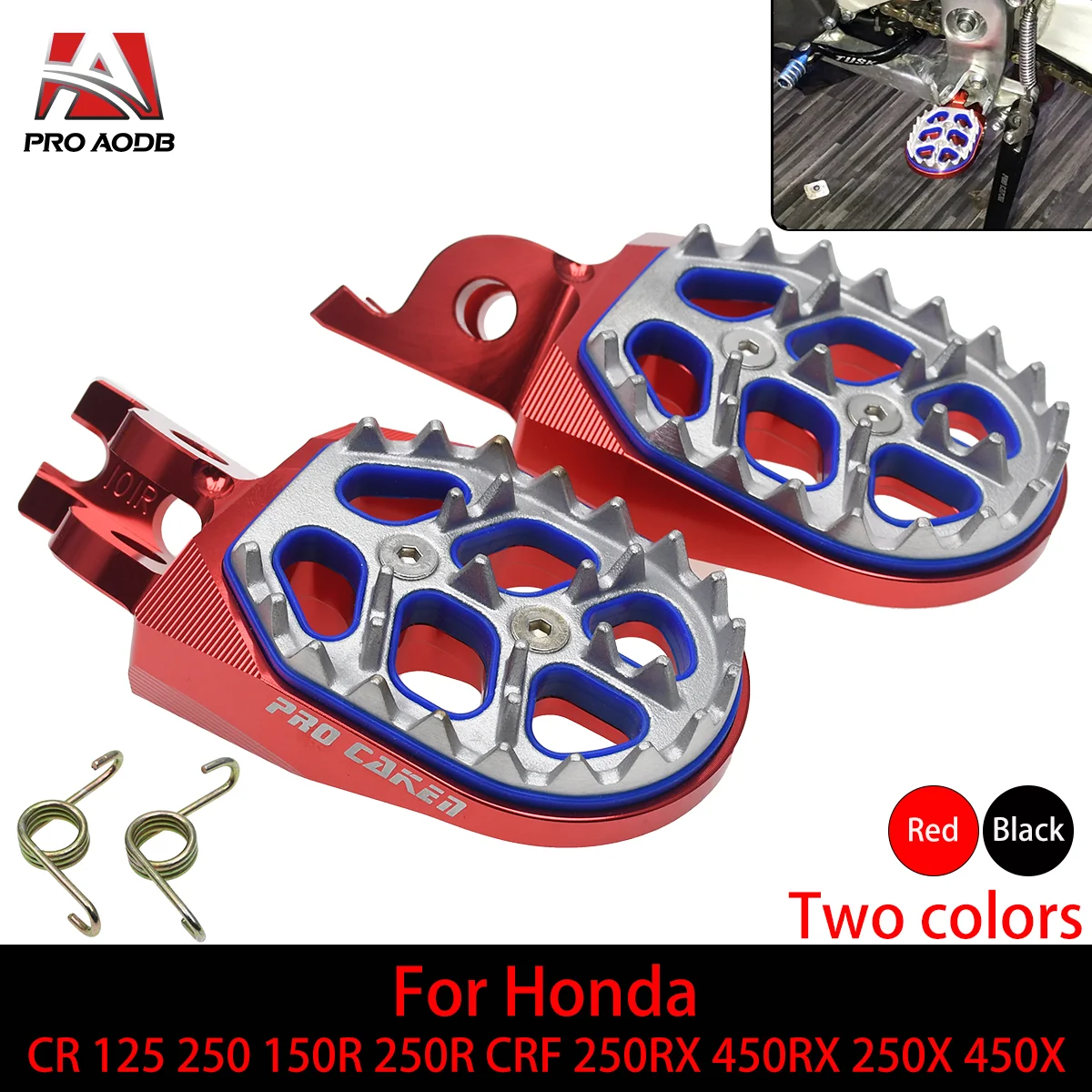 Dirt Pit Bike Motorcycle Foot Rest Pegs Footrest Footpeg For Honda CR 125 150 150R 250R CRF 250RX 450RX 250X 450X 150R 250R 450R