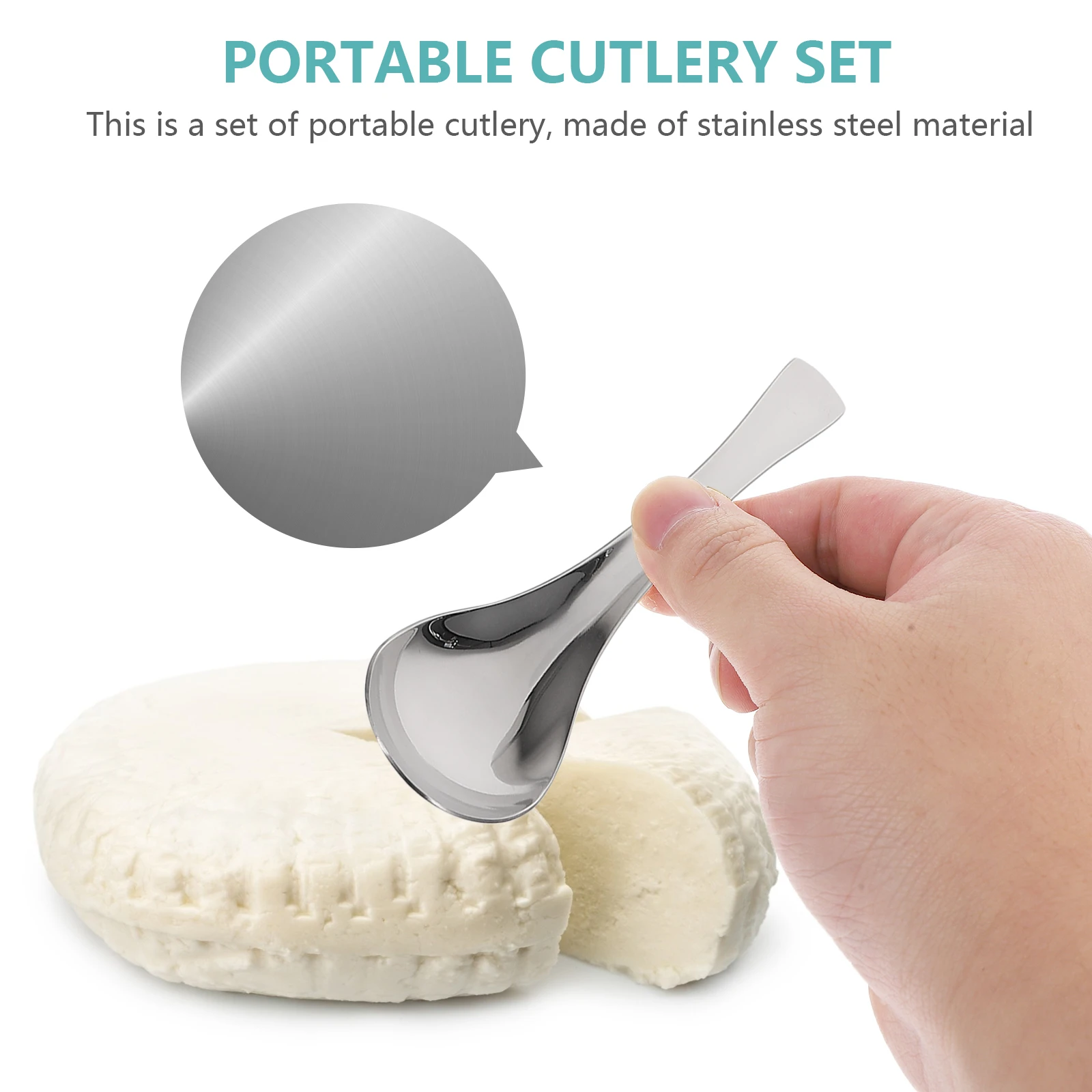 

Stainless Steel Bowls Chopsticks Spoon Set Portable Food Grade Easy Soups Salads Noodles Fruits Outdoor