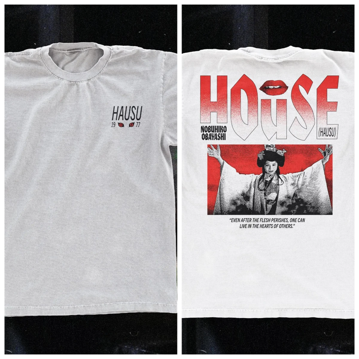 HOUSE 1977, Film-T-Shirt, HAUSU-T-Shirt, japanisches Horror-T-Shirt, 1977, lockeres und atmungsaktives Sommer-T-Shirt für Herren und Damen