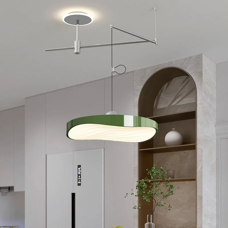 Modern LED Chandeliers Lighting for Dining Room Island Removable Saucer Hanging Lamp Restaurant Bar Office Home Decor Luminaires