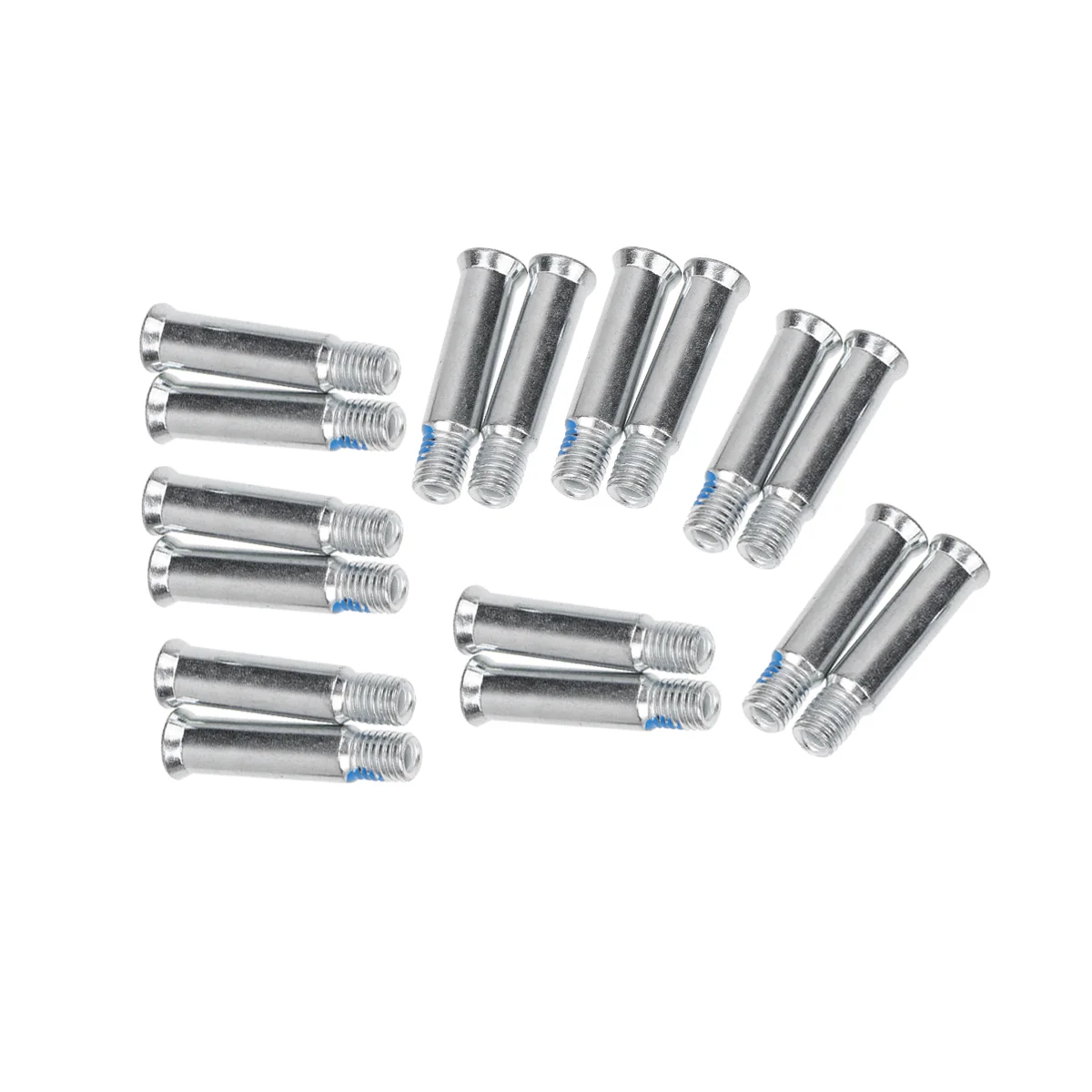 14PCS 35mm Skates Screw Nail Nuts Replacement Metal Roller Skate Axle (Silver) skates axle axle for skates