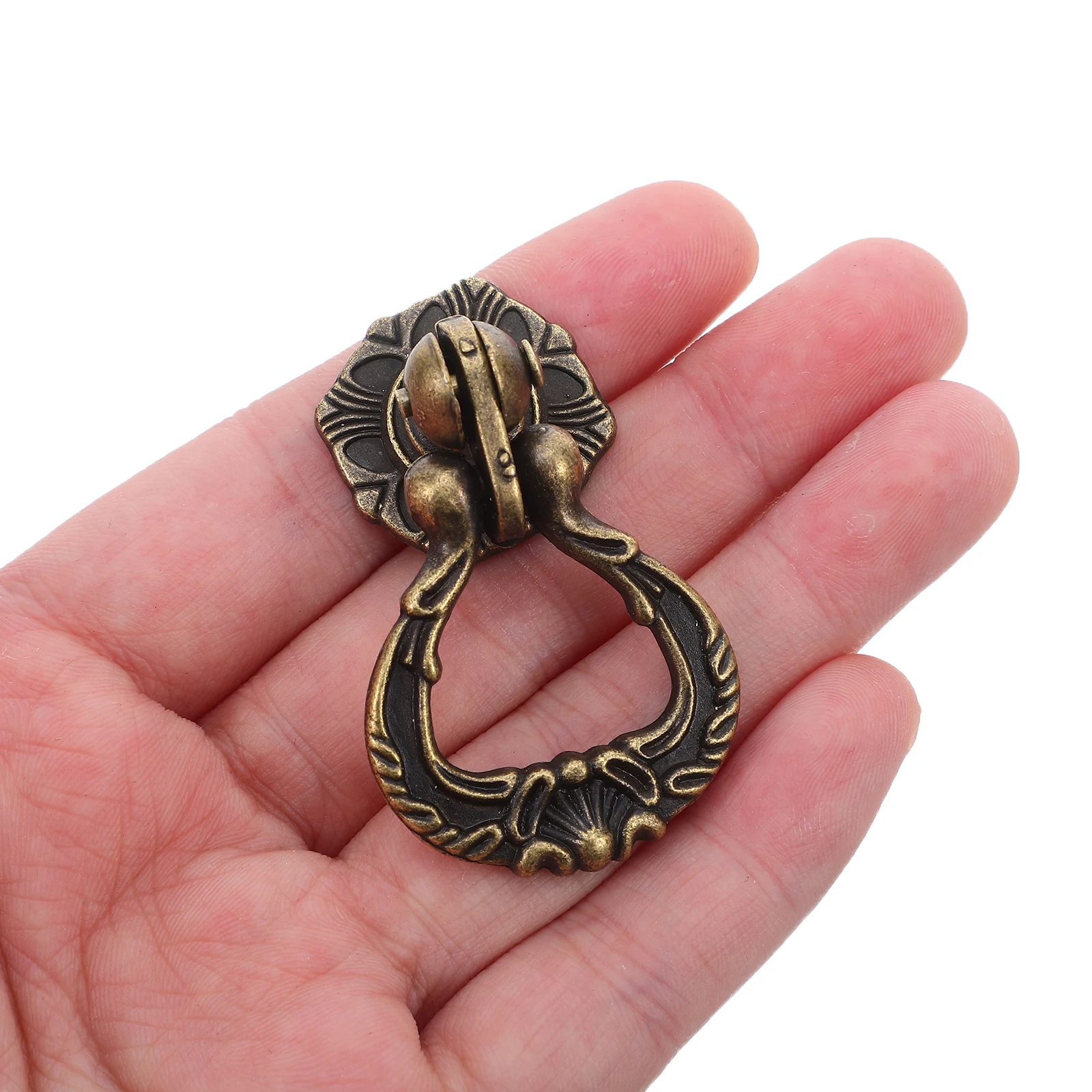 

4Pcs Vintage Cabinet Handles Round Drawer Pulls Decorative Dresser Knobs for Home Furniture Upgrade Vintage Round Drawer Handle