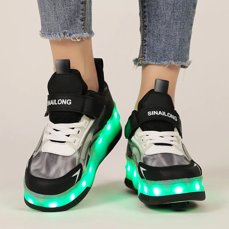 

Модная обувь для всех возрастов: 4-колесный автоматический выдвижной невидимый — кроссовки для девочек, роликовые коньки для детей и взрослых