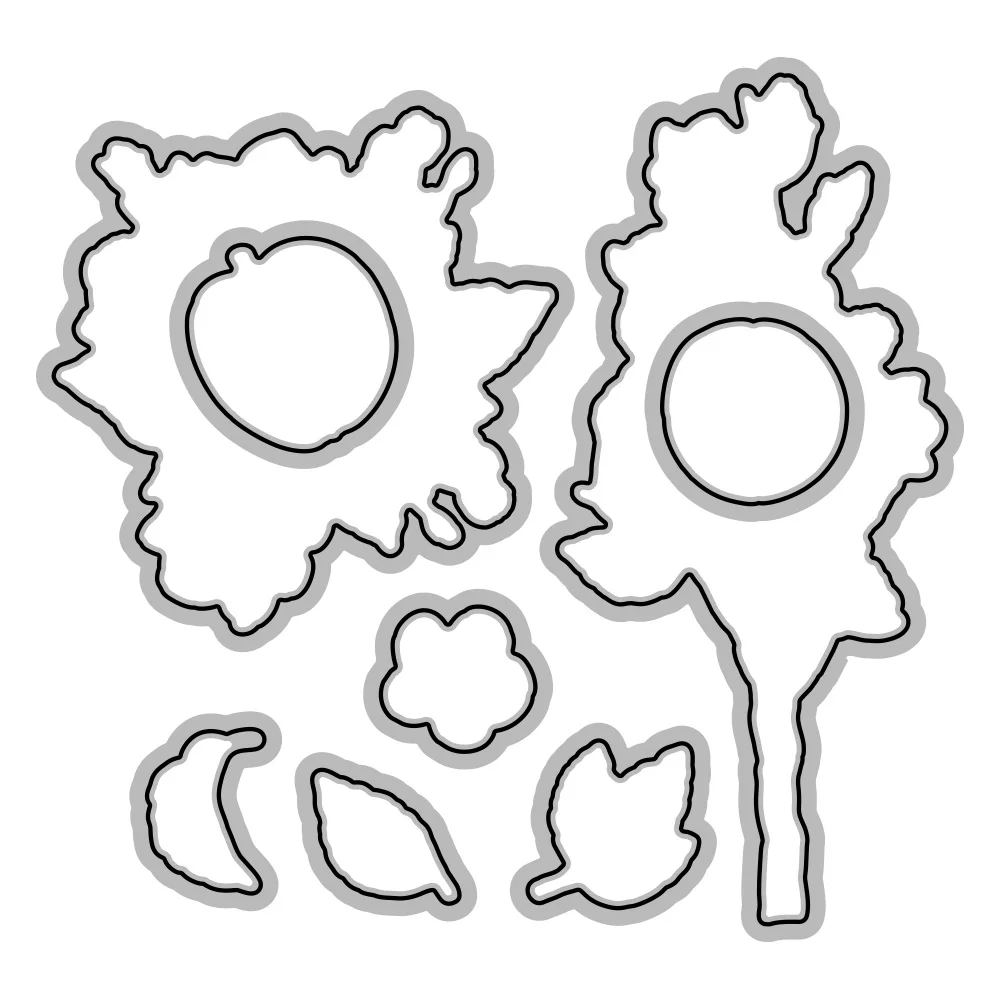 مانجوكرافت تزهر الزهور التفاح واضح ختم قطع يموت DIY بها بنفسك سكرابوكينغ المعادن قطع يموت سيليكون Stamps Cards ديكور