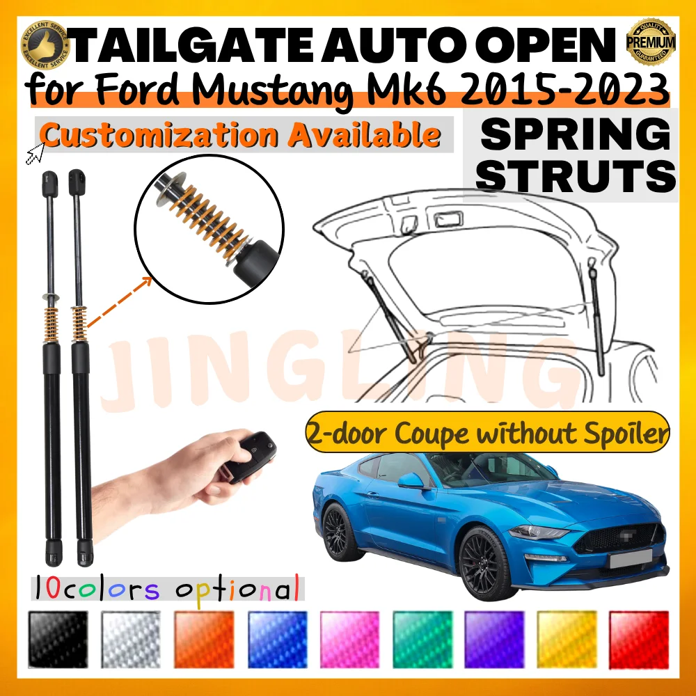 

Qty(2) Trunk Struts with Spring for Ford Mustang Mk6 2-door Coupe 2015-2023 Rear Tailgate Boot Lift Supports Shock Absorbers