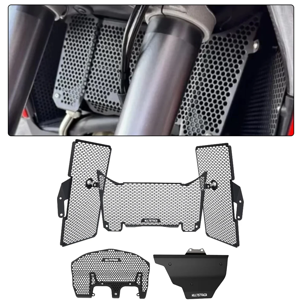 For Ducati Multistrada V4 / S /S Sport / Pikes Peak / Rally / RS Radiator Grille Oil Cooler Engine Cylinder Head Guard Protector