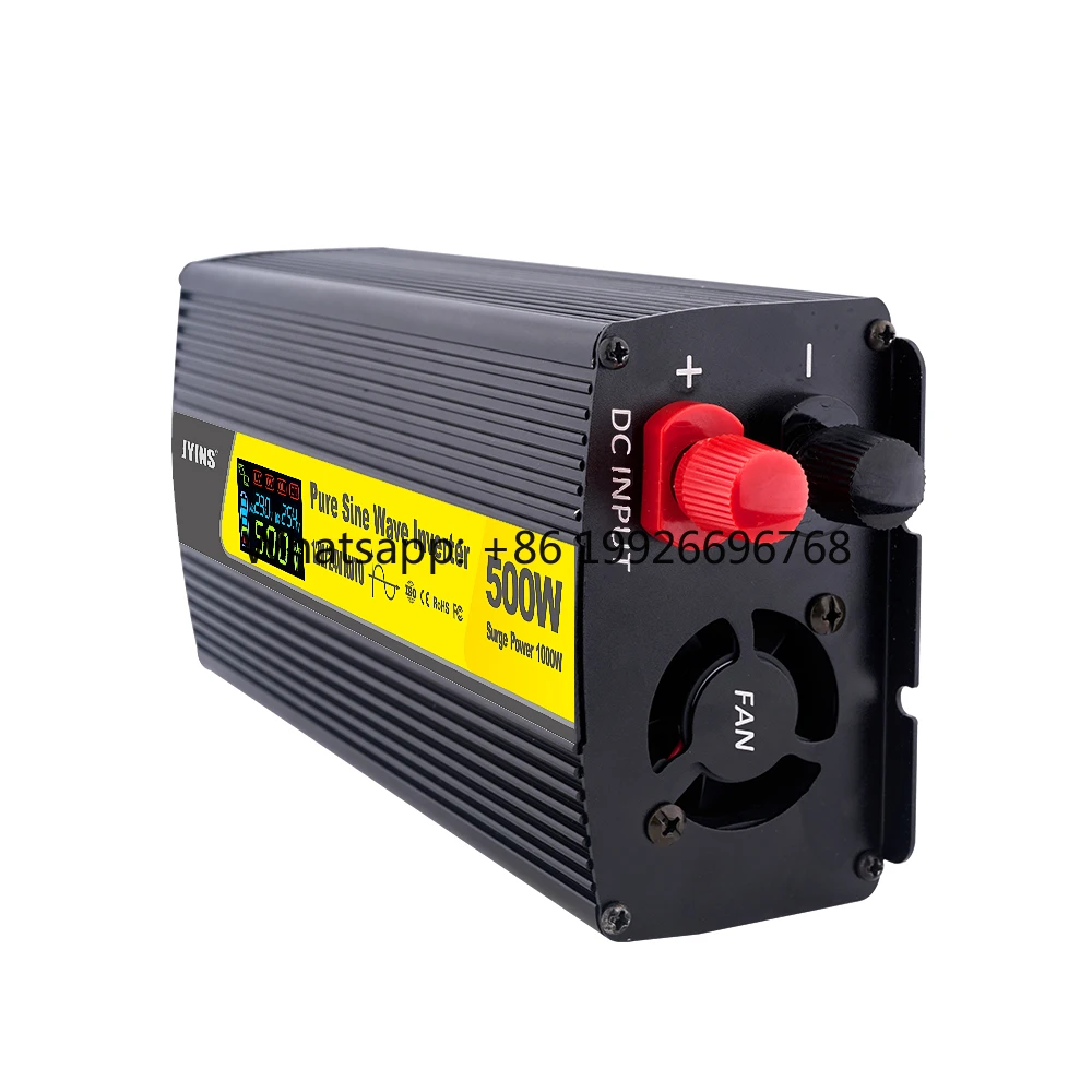 

Инвертор с USB Type-C, 500 Вт, автономный преобразователь питания, DC 12В/24В, автоматический, AC 220В/230В, 500 Вт, чистая синусоида