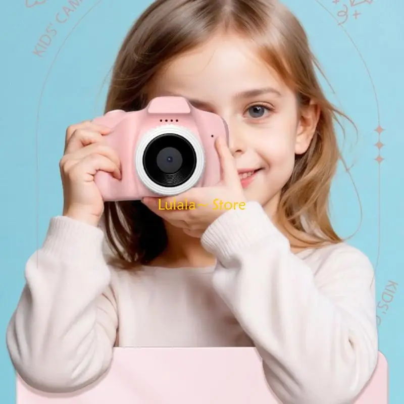 Y4QA Kids Photography Camera 8X Zoom Function 28 Creative Frames Durable ABS Material Safe Design