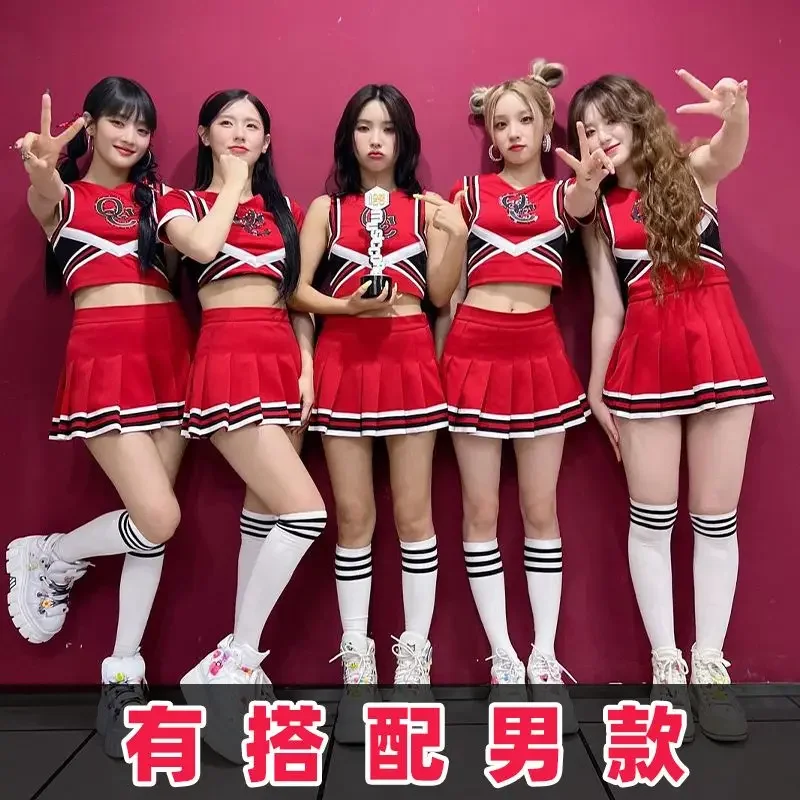 

Kpop Idol outfit Hip Hop Cheerleading Dance Adult women Jazz Dance gidle Cheerleader Costume Girl YUQI clothing