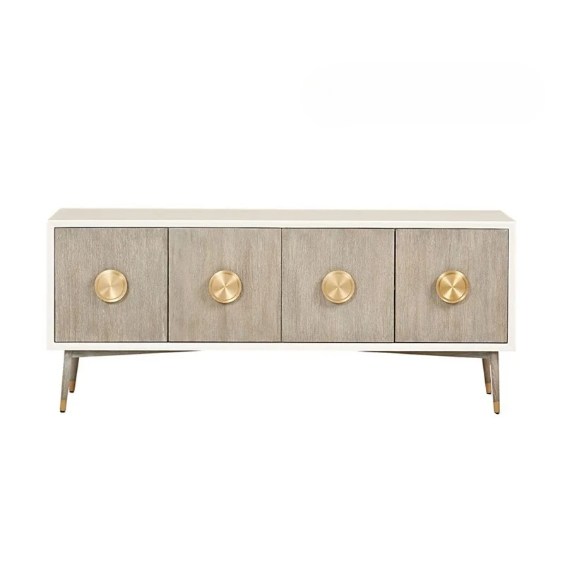 

Nordic cream wind solid wood TV cabinet, post-modern simple household floor-to-ceiling audio-visual cabinet