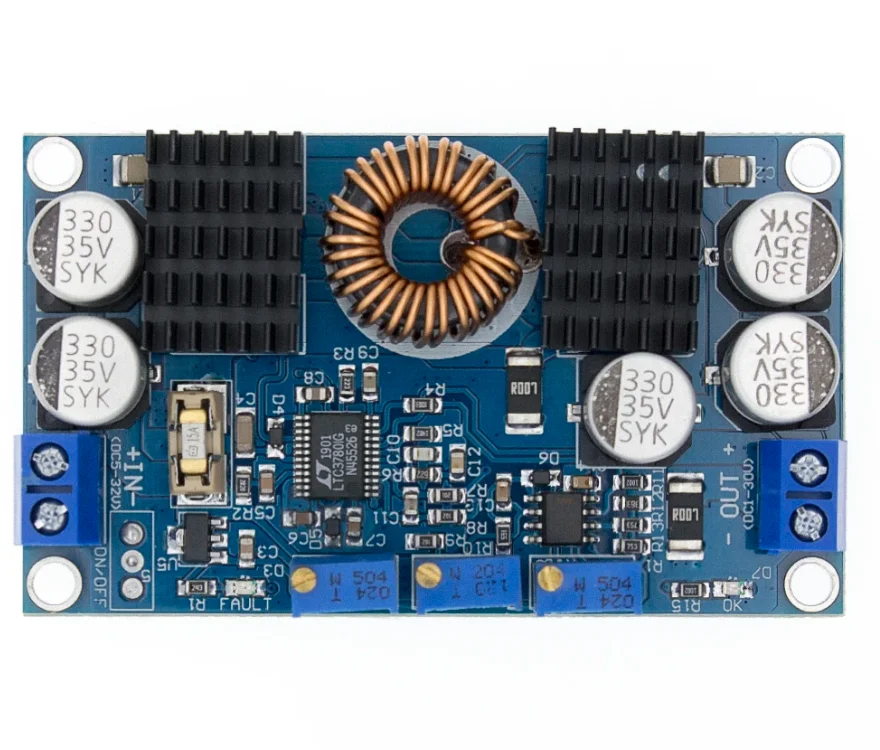 LTC3780 DC-DC 5V-32V to 1V-30V 10A Auto Boost Buck Regulator Solar Car Module