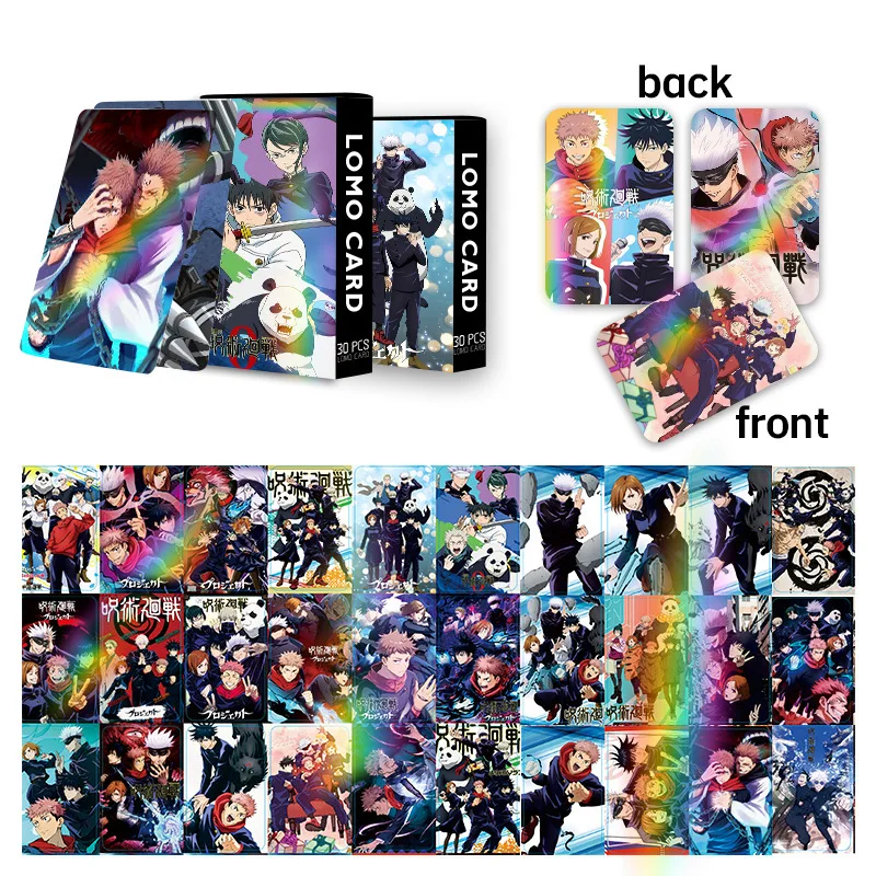 

Jujutsu Kaisen Anime Laer Bling 30pcs Card LOMO Card