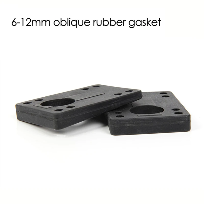 2Pcs Rubber Skateboard Riser Inclined Gasket 6-12mm Longboard Shock Pads Land Surfing Skateboard Accessories