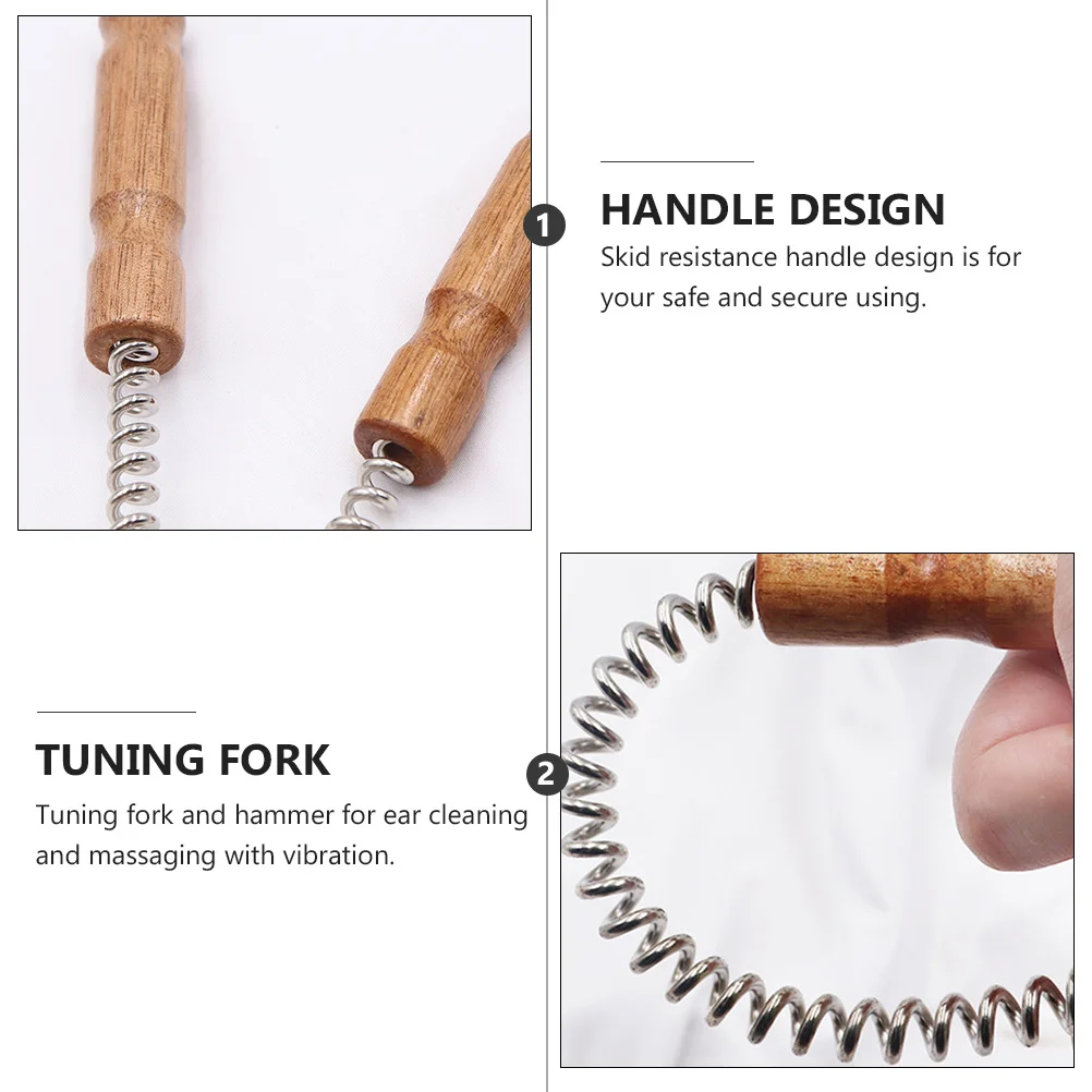 

2 Pcs Massage Hammer Useful Massager Manual Health Convenient Multi-function Wooden Handle Home The