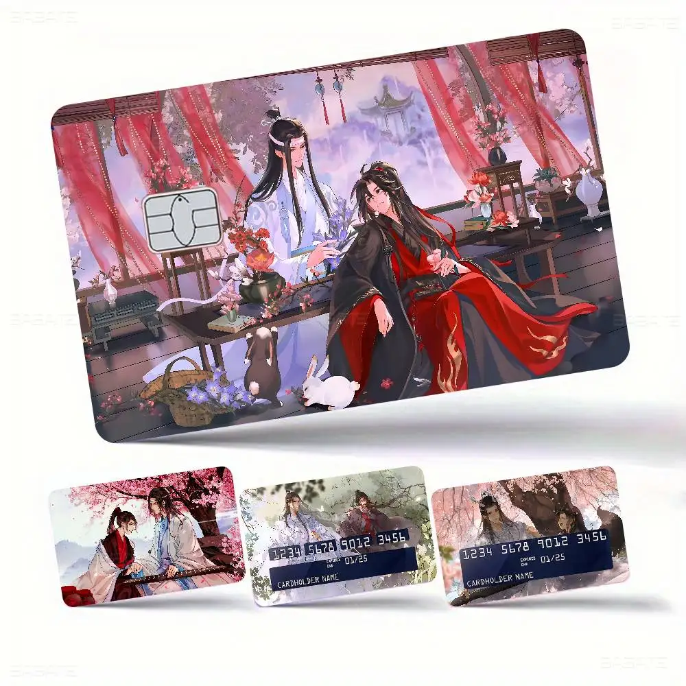 M-Mo Dao Zu Shi Poker Sticker Film Tape Skin For Credit Card Debit Card Cartoon Waterproof Stickers Small Chip