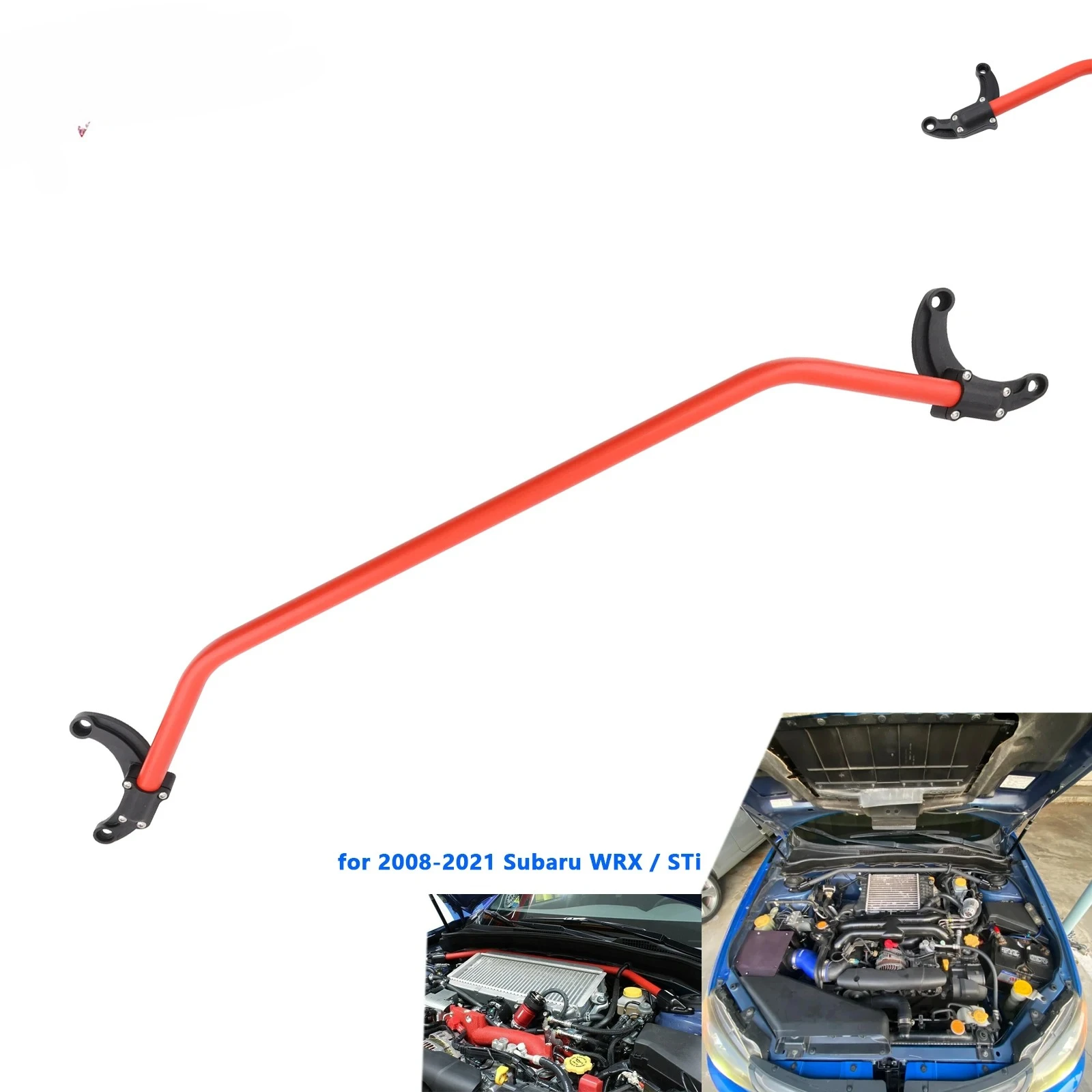 Barra de Refuerzo Delantera Roja de Alto Rendimiento para Subaru WRX y STI 2008-2014 / WRX STI 2015-2021