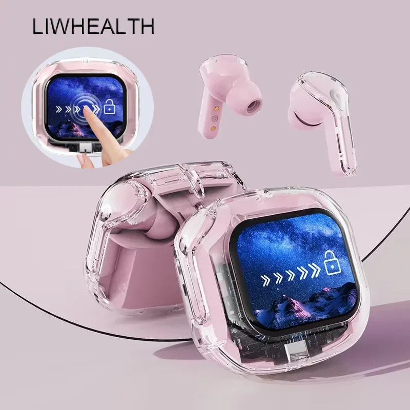 

2025 Air Buds с сенсорным экраном, беспроводные Bluetooth-наушники, наушники, телефонный звонок, музыкальная гарнитура BT Earpod для Iphone 15, Android