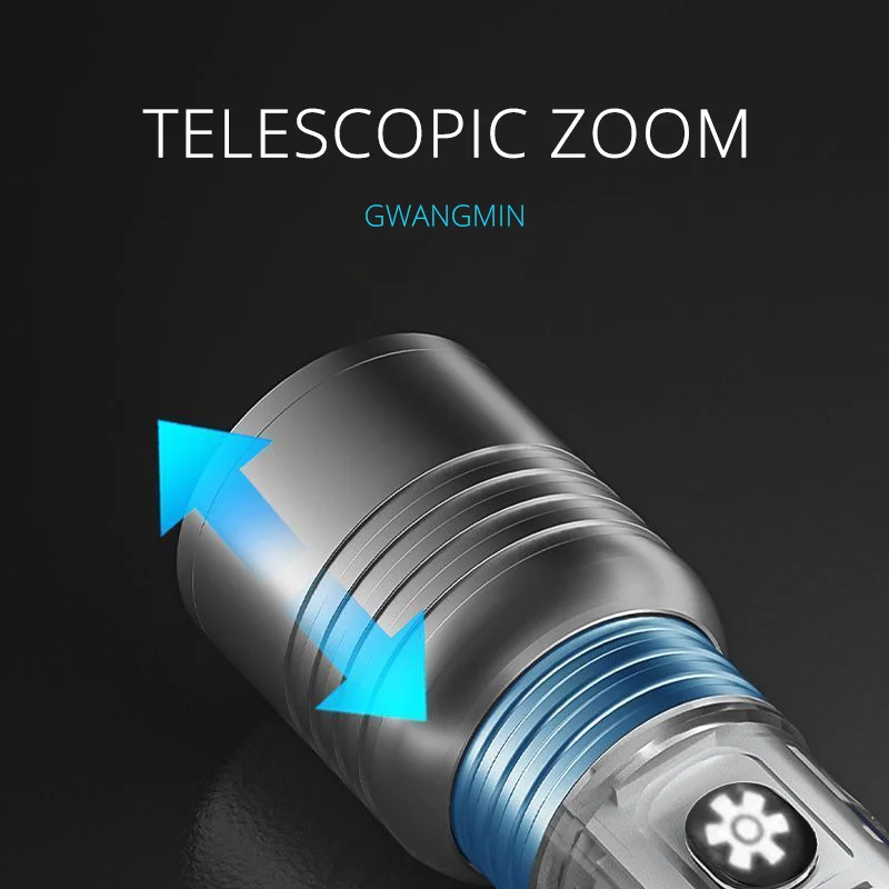 USB C rechargeable LED flashlight LED Mini keychain light Multi-functional portable flashlight camping light