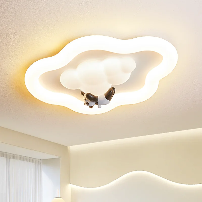 Imagem -02 - Cream Estilo Led Ceiling Lights Cloud Light Quarto das Crianças Quarto do Bebê Decoração do Berçário Menino Menina Quarto Moderno