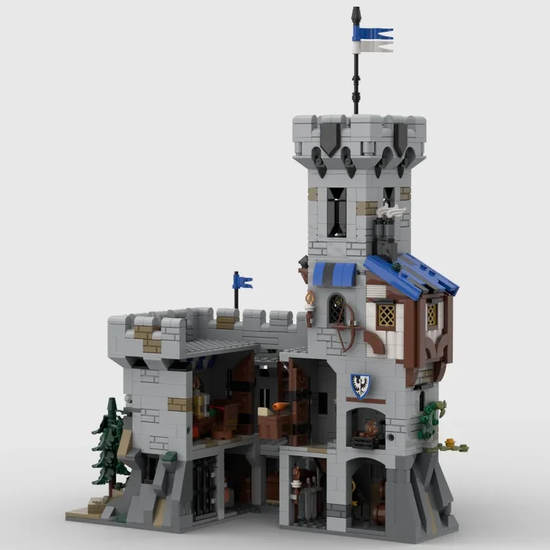 1637 pçs moc arquitetura medieval catar castelo modelo diy montagem bloco de construção aniversário natal presentes do feriado adultos brinquedos