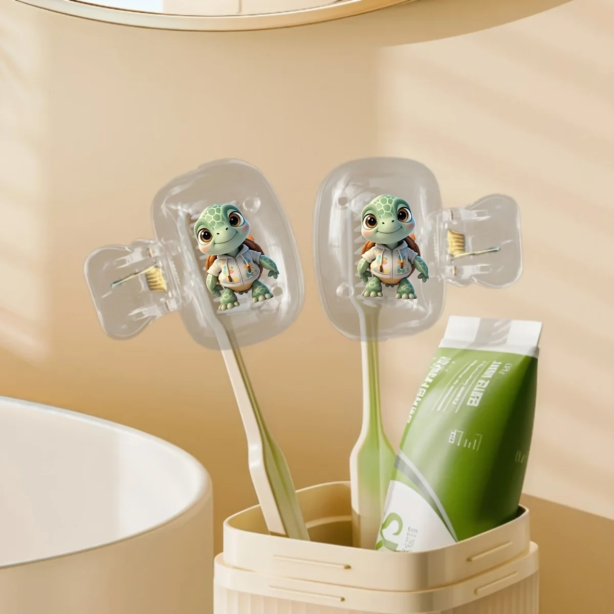 2pcs Turtle Toothbrush Holders Ideal for Both Family And Travel Toothbrush Storage Clips Perfect for Organizing Your Toothbrush