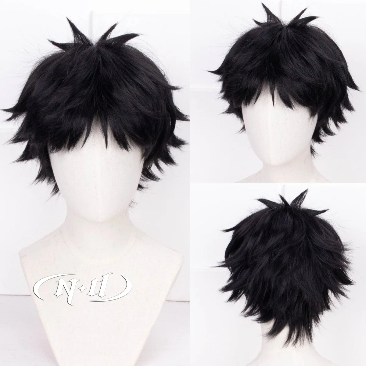 ND Keiji Akaashi Cosplay Wigs Haikyu Anime Cosplay Short Black Hair Wigs for Comic Con Coser Costume Theme Party Synthetic