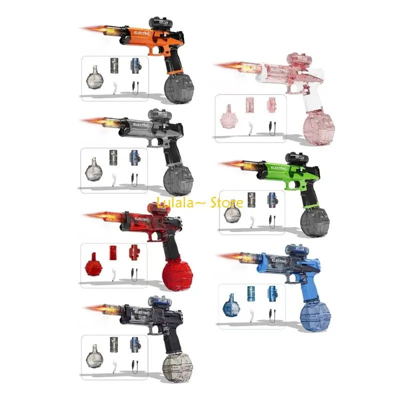 Y4QA Pistole Acqua Elettriche Capacità con Pistole per Giochi d'Acqua con Effetto Fiamma Realistico Giocattolo per