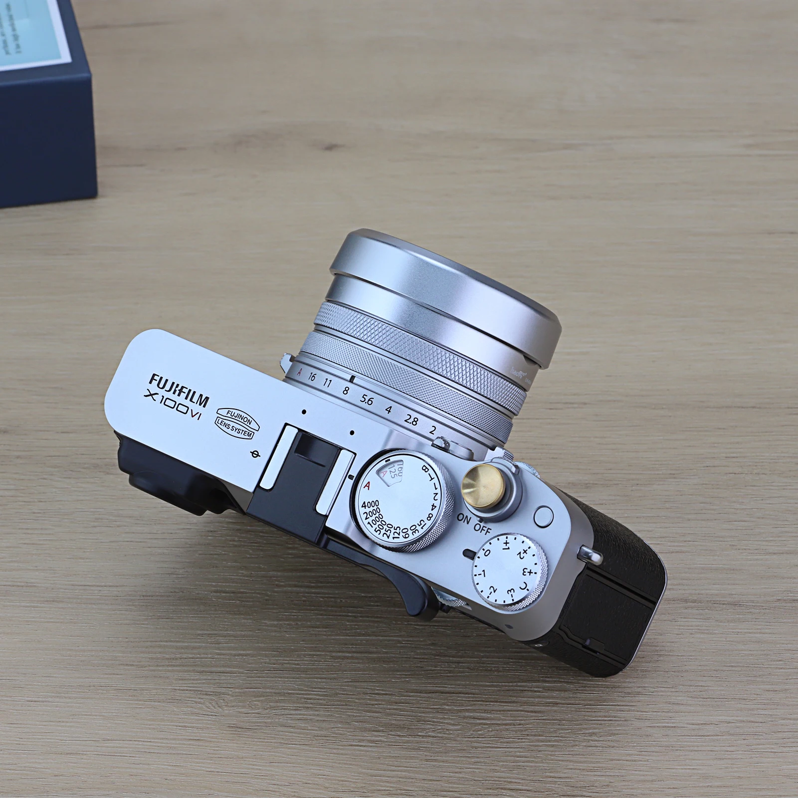 Kwadrat Haoge do Fujifilm X100VI Fuji X100V X100F X100T X100T X100S X100 X70 aparat fotograficzny srebrny z 49mm Adapter do filtra UV