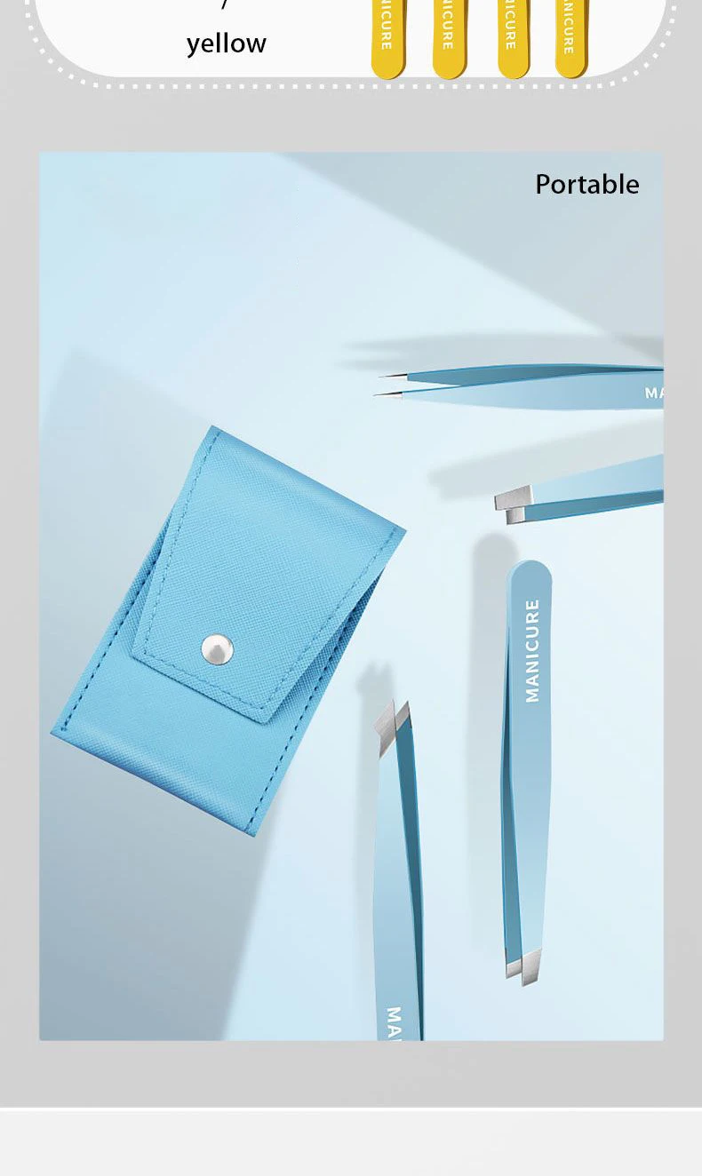 Augenbrauenpinzette Bunte Haarschönheit Feine Haare Puller Edelstahl Schräge Augenbrauenklammern Entfernung Make-up-Tools – Detail 14