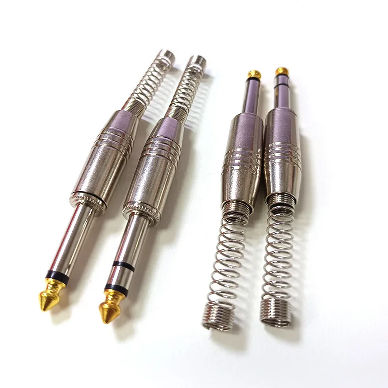 2 3 القطب المعادن 6.35 مللي متر 6.5 مللي متر أحادية ستيريو ذكر أنثى لحام مكبر للصوت التوصيل 6.35 6.5 ميكروفون جاك المكونات في موصل الصوت KTV L