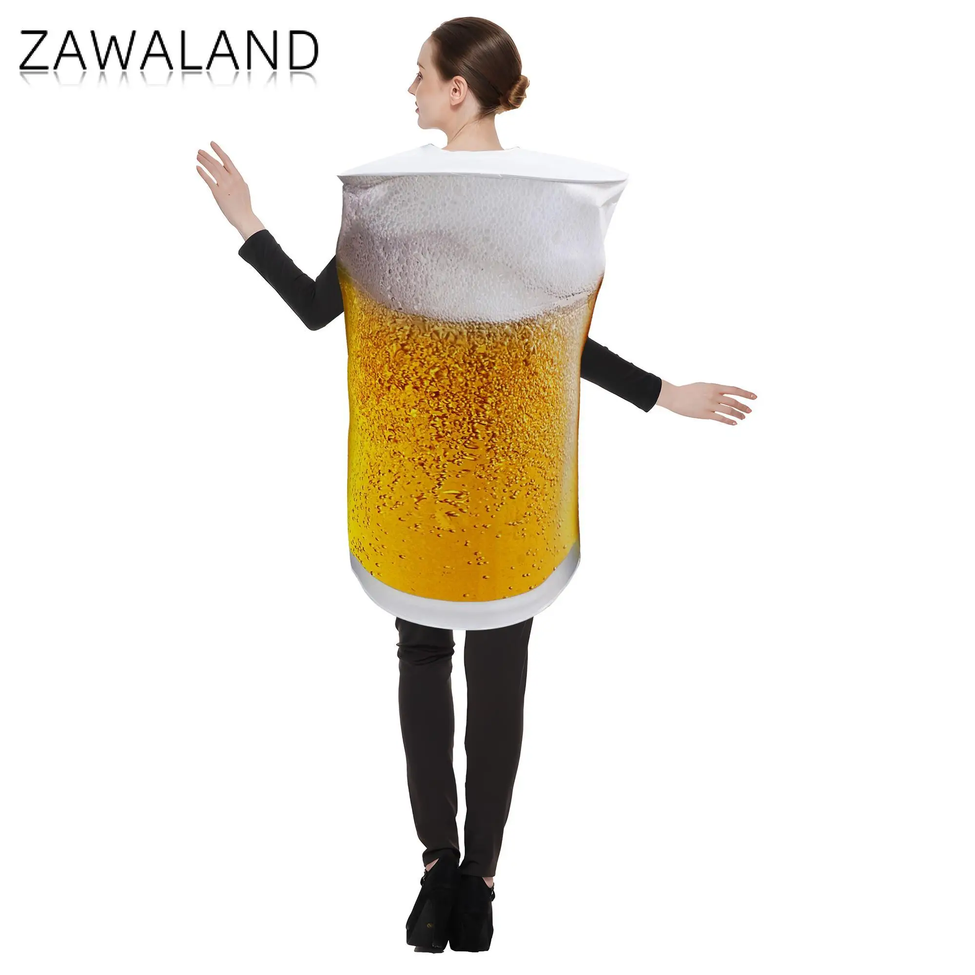 Zawaland kostium na festiwal piwa dla kobiet zabawny kostium przebranie Halloween karnawał Purim strój gąbka ubrania na Oktoberfest 80x56cm