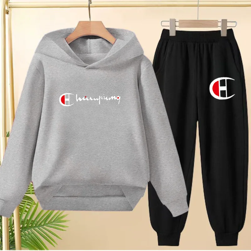 Neue Herbst- und Winterkleidung für Jungen und Mädchen im Alter von 3 bis 13 Jahren, Sportbekleidungssets, lässige lange Hosen, Kapuzenpullover und Sportuniformen. – Detail 9