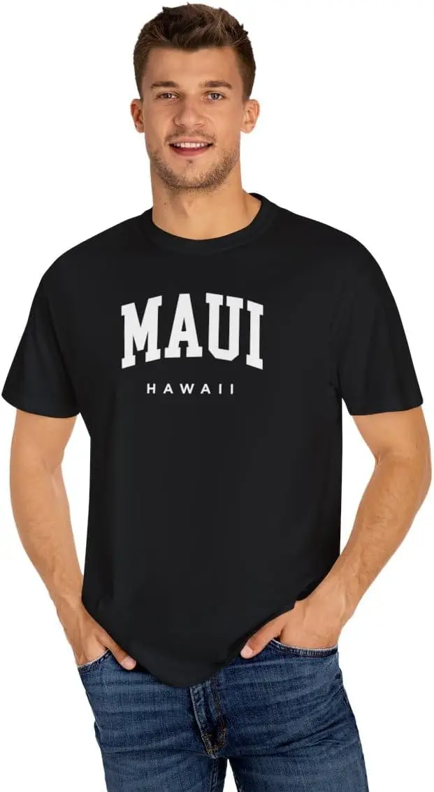 Maui Hawaii Adulto Unisex Colores cómodos Camiseta de manga corta