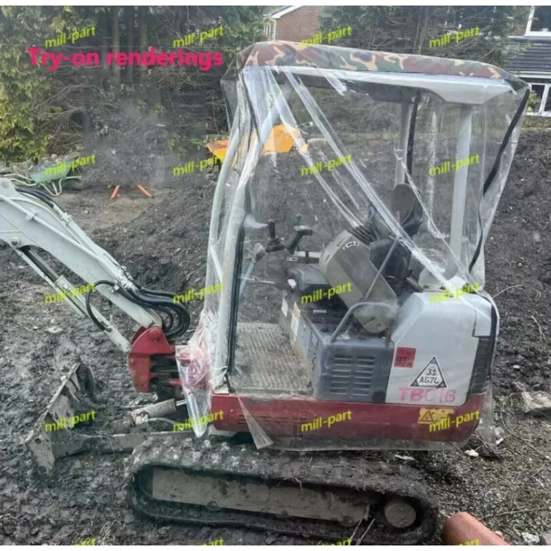 

1PC Mini Excavator Car Cover Warm Awning Pvc Windproof FitFor Kubota JCB Bobcat Sany