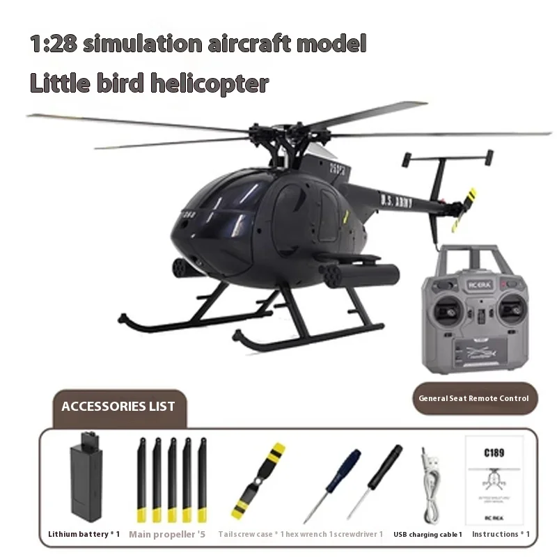 Remote Control Era C189 Little Bird 1:28 Md500 Dual Brushless Motor Remote Control Helicopter Multi Version Optional