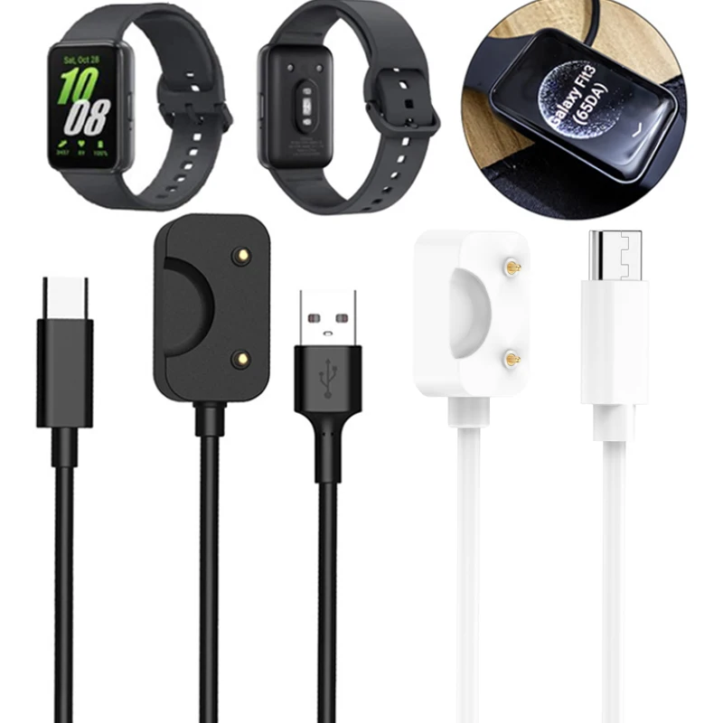 새로운 스마트 밴드 충전기 어댑터 USB 충전 케이블 삼성 Galaxy Fit 3 R390 스마트 밴드 Fit3 액세서리 용 전원 충전 와이어