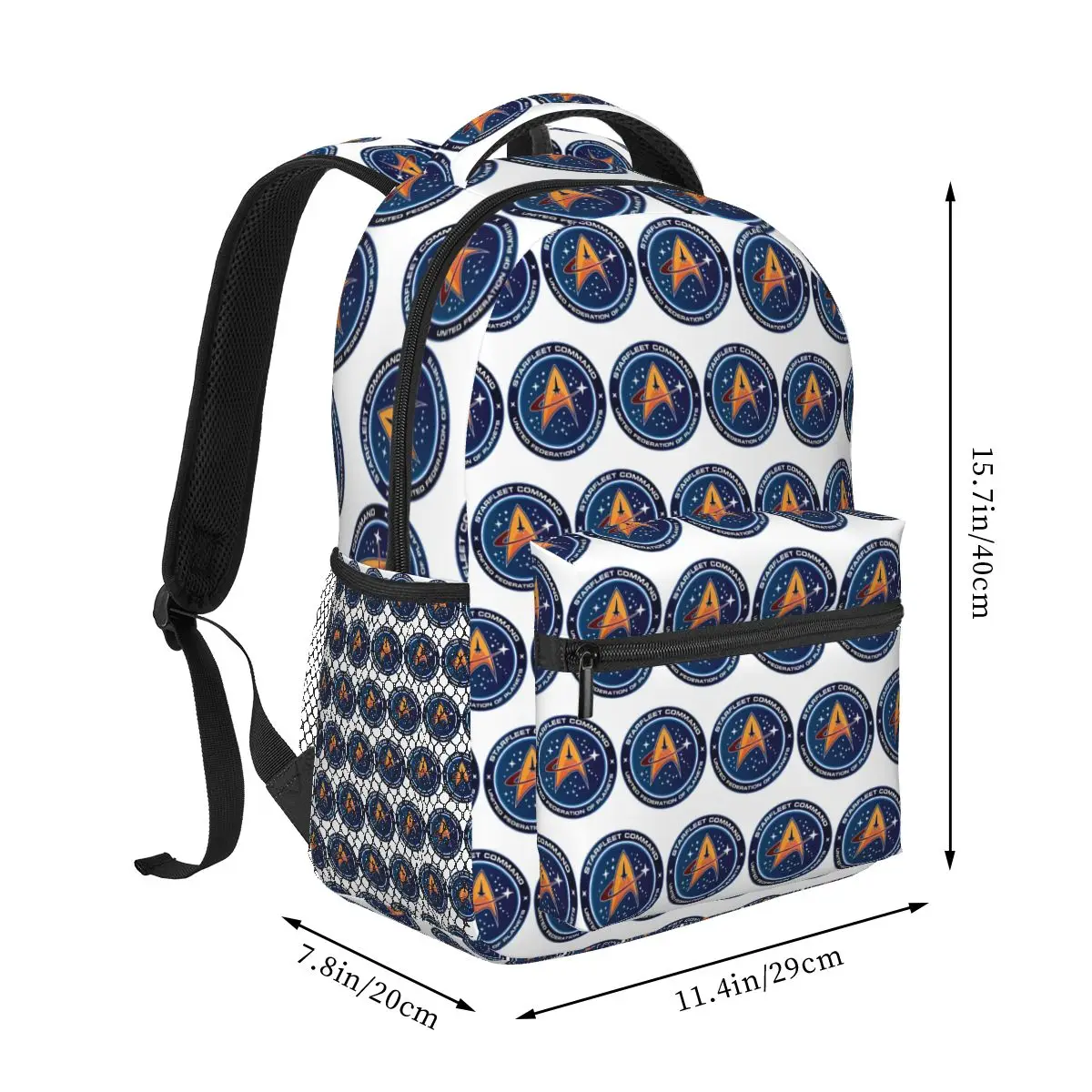 Star Treks Science Fiction TV Series Student Backpack Bag Hiking Travel Daypack for Boys Girls Fashion Bookbag Shoulder Bags