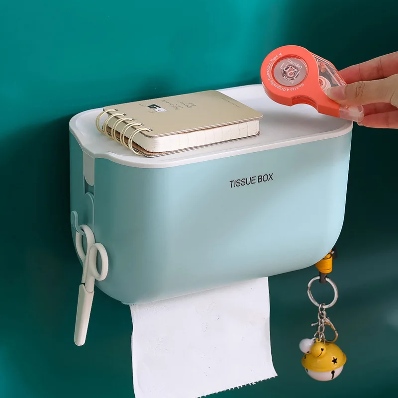 【New Product】ToiletPunch Tissue Box Tissue Box Wall-Mounted Suction Cup Toilet Paper Box Toilet rack