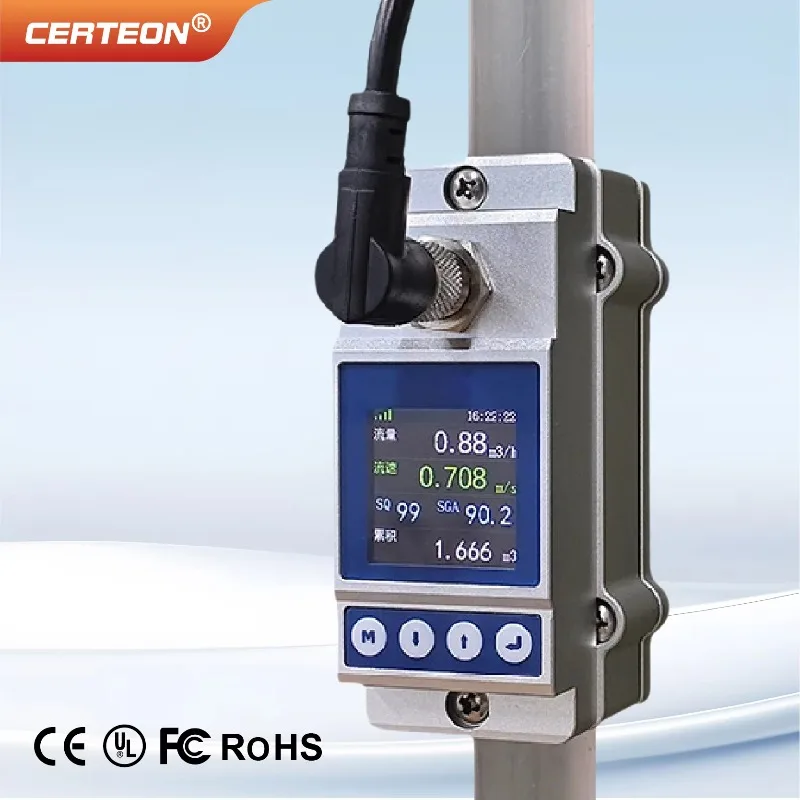 Digital X3M-1 Thermal Sensor For Small Pipes Clamp On Transit Time Ultrasonic Flow Meter