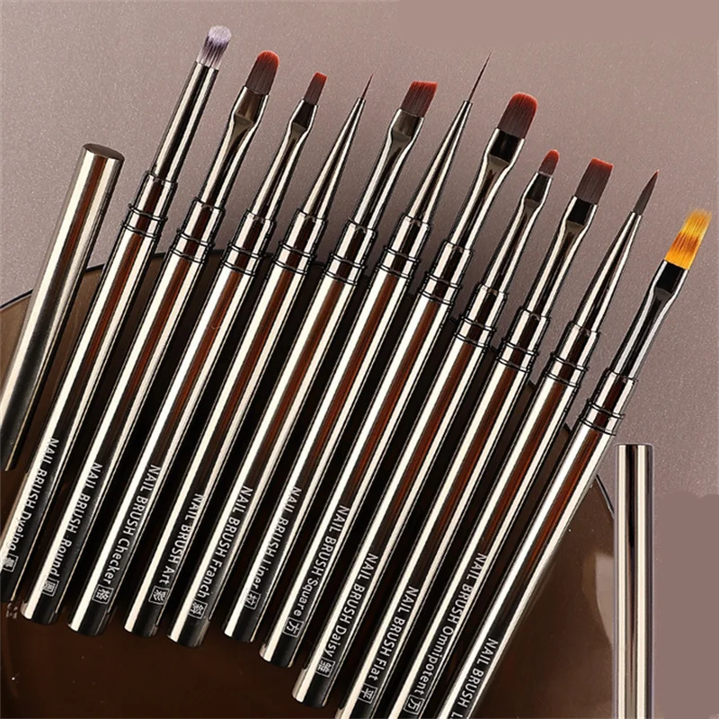 1PC Nail Glue Phototherapy Pen UV Gel Brush Pen Acrylic Nail Art Painting Drawing Liner Brush Manicure Professional Brushes Tool